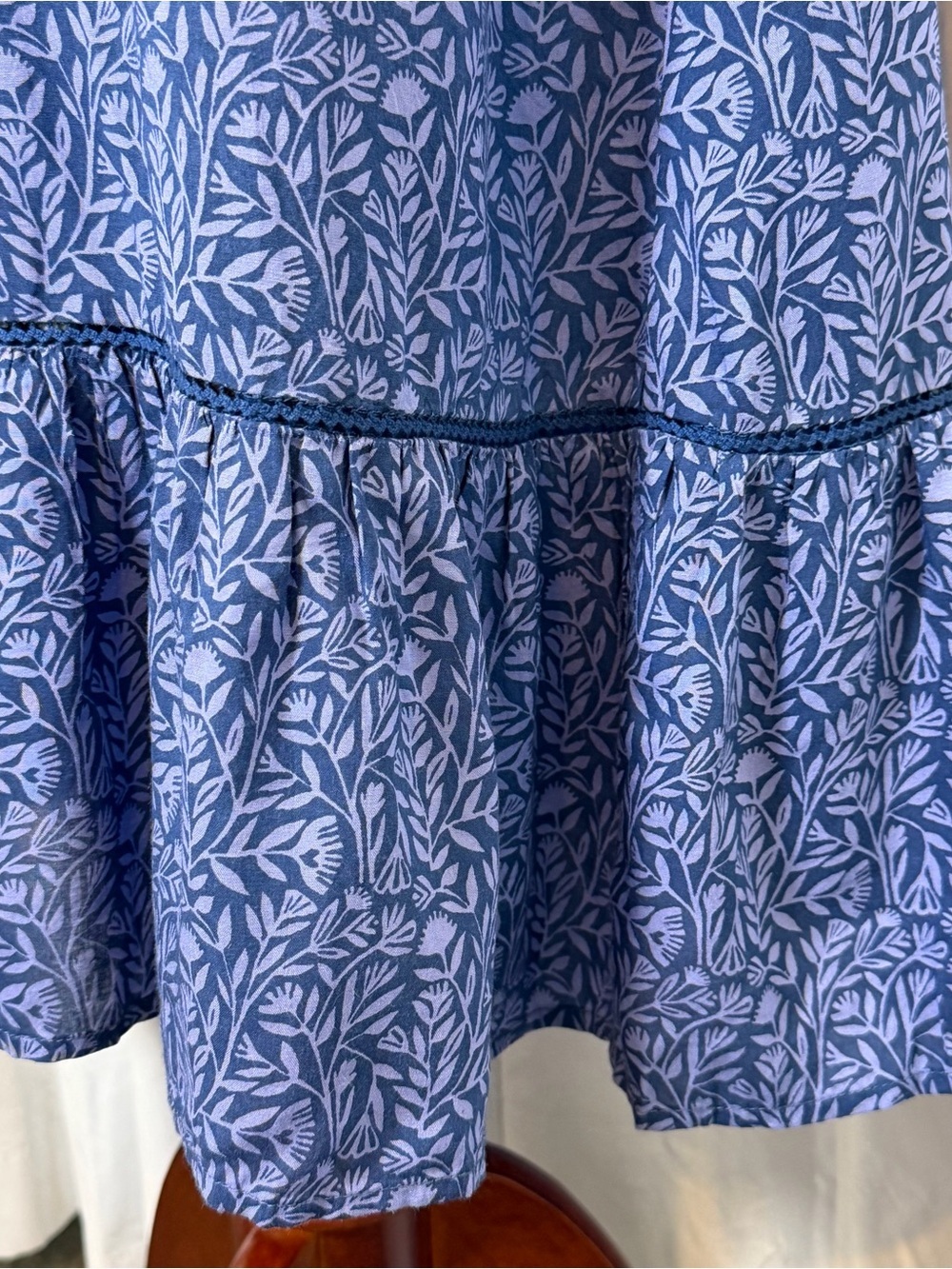 Beach to Bistro Sigrid Olsen Nina Gardenia Floral Blue Maxi Dress NWT Medium - Picture 6 of 9